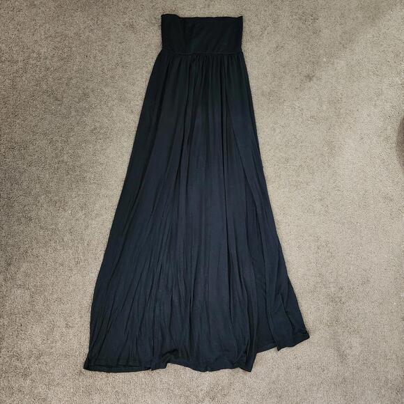 Black Double Split Maxi Skirt, Women's M - Picture 2 of 8